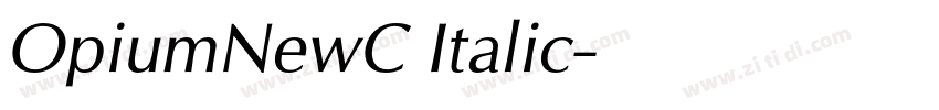 OpiumNewC Italic字体转换